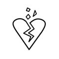 This icon based on the icon broken heart.