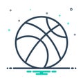 Mix icon for Basketball, circle and play