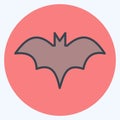 Icon Bat. suitable for Halloween symbol. color mate style. simple design editable. design template vector. simple illustration Royalty Free Stock Photo