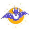 Icon of the batn night Royalty Free Stock Photo