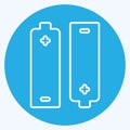 Icon Batteries - Blue Eyes Style - Simple illustration,Editable stroke