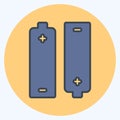 Icon Batteries - Color Mate Style - Simple illustration,Editable stroke