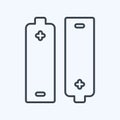 Icon Batteries - Line Style - Simple illustration,Editable stroke