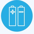 Icon Batteries & Power. related to Photography symbol. blue eyes style. simple design editable. simple illustration