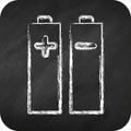 Icon Batteries & Power. related to Photography symbol. chalk style. simple design editable. simple illustration