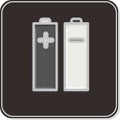 Icon Batteries & Power. related to Photography symbol. Glossy Style. simple design editable. simple illustration