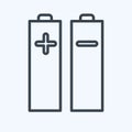 Icon Batteries & Power. related to Photography symbol. line style. simple design editable. simple illustration