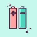 Icon Batteries & Power. related to Photography symbol. MBE style. simple design editable. simple illustration