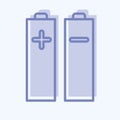 Icon Batteries & Power. related to Photography symbol. two tone style. simple design editable. simple illustration