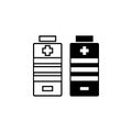 The icon of batteries. Simple flat icon illustration, vector of batteries for a website or mobile application