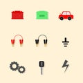 Icon for battery jump start car Royalty Free Stock Photo