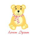 Icon bear. a toy for a child. Cute vivid illustration