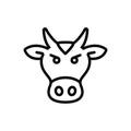 Black line icon for Beast, animal and cattle Royalty Free Stock Photo