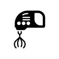 Black solid icon for Beater, electronic and appliance Royalty Free Stock Photo