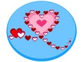 Icon of a beautiful heart that is formed with smaller hearts in the shape of a vector model 2 - Vector