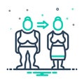 Mix icon for Became, obesity and female