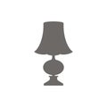 Icon of the bedside lamp. Floor or table lamp.