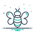 Mix icon for Bee, buzz and honeybee Royalty Free Stock Photo