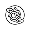 Black line icon for Beef, meat and healthy Royalty Free Stock Photo