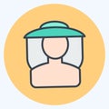 Icon Beekeeper. suitable for Bee Farm. Color Mate Style. simple design editable. design template vector. simple illustration