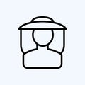 Icon Beekeeper. suitable for Bee Farm. Line Style. simple design editable. design template vector. simple illustration