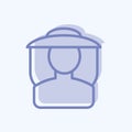 Icon Beekeeper. suitable for Bee Farm. two tone style. simple design editable. design template vector. simple illustration