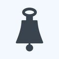 Icon Bell. suitable for Sea symbol. glyph style. simple design editable. design template vector. simple symbol illustration Royalty Free Stock Photo