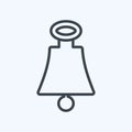 Icon Bell. suitable for Sea symbol. line style. simple design editable. design template vector. simple symbol illustration Royalty Free Stock Photo