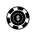Black solid icon for Bet, condition and betting Royalty Free Stock Photo