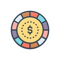 Color illustration icon for Bet, condition and betting Royalty Free Stock Photo