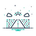 Mix icon for Between, betwixt and cloud Royalty Free Stock Photo
