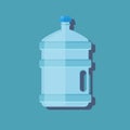 Icon big bottle with clean water. Plastic container for the cooler. Isolated on white background. Royalty Free Stock Photo