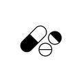 The icon of billiards, pill, pills. Simple flat icon illustration, of billiards, pill, pills for a website or mobile