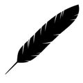 Icon of the bird feather Royalty Free Stock Photo