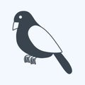 Icon Bird. suitable for animal symbol. glyph style. simple design editable. design template vector. simple symbol illustration Royalty Free Stock Photo