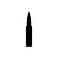 Icon black sign bullet 9mm. Vector illustration eps 10