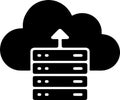 Cloud Server Upload Icon: Data Transfer to the Cloud Royalty Free Stock Photo