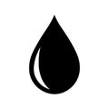 Icon black and white drop. Vector illustration eps 10