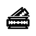 Black solid icon for Blades, razor and cut Royalty Free Stock Photo