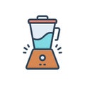 Color illustration icon for Blender, appliance and electric Royalty Free Stock Photo