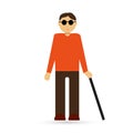 Icon blind person disabled. Vector illustration for your design. Royalty Free Stock Photo