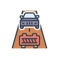 Color illustration icon for Blocking, restrain and close Royalty Free Stock Photo