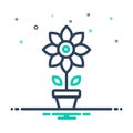 Mix icon for Bloom, flower and garden