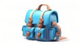 An icon of a blue school bag Royalty Free Stock Photo