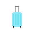 Icon blue suitcase sign. Vector illustration eps 10