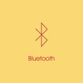 Icon bluetooth single icon graphic design