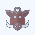 Icon Boar. related to Animal symbol. doodle style. simple design editable. simple illustration Royalty Free Stock Photo