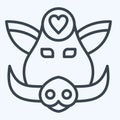 Icon Boar. related to Animal symbol. line style. simple design editable. simple illustration Royalty Free Stock Photo