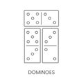 Icon of the board game dominoes in vector.