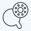 Icon Bobbin Case. suitable for education symbol. line style. simple design editable. design template vector. simple illustration